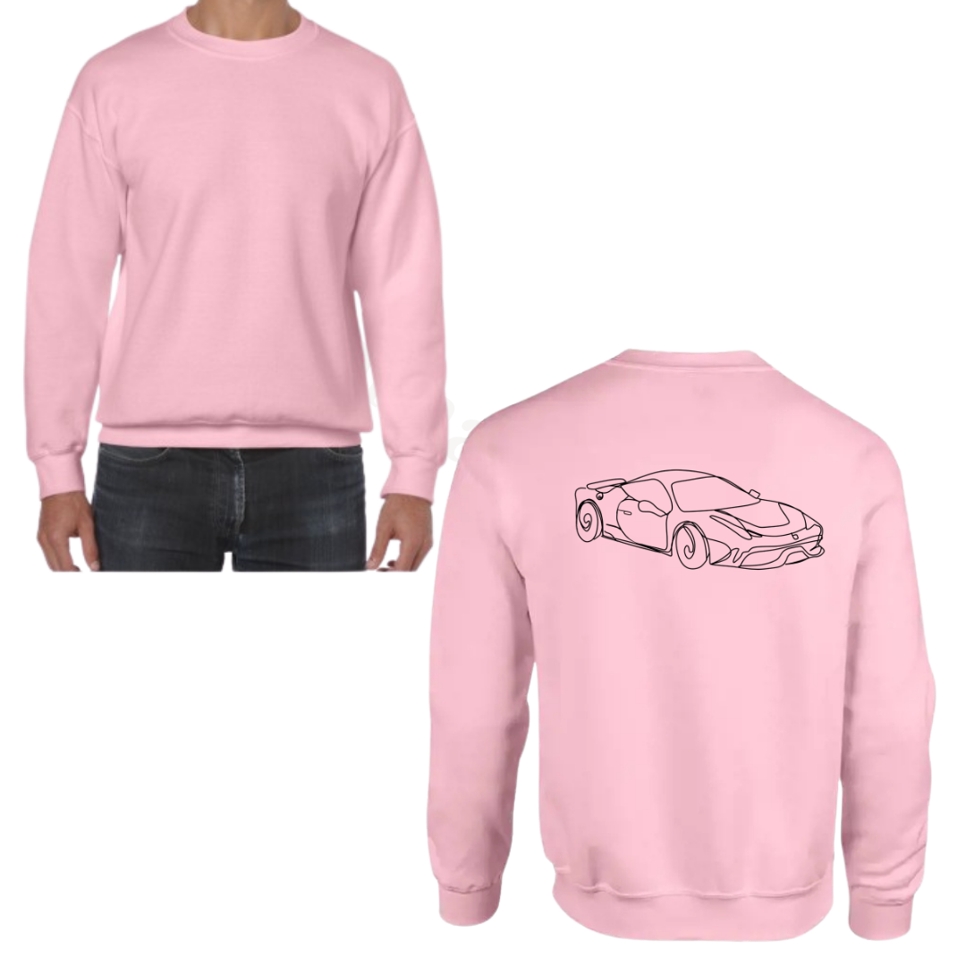 Sweater - roze - volwassenen - (ontwerp naar keuze)