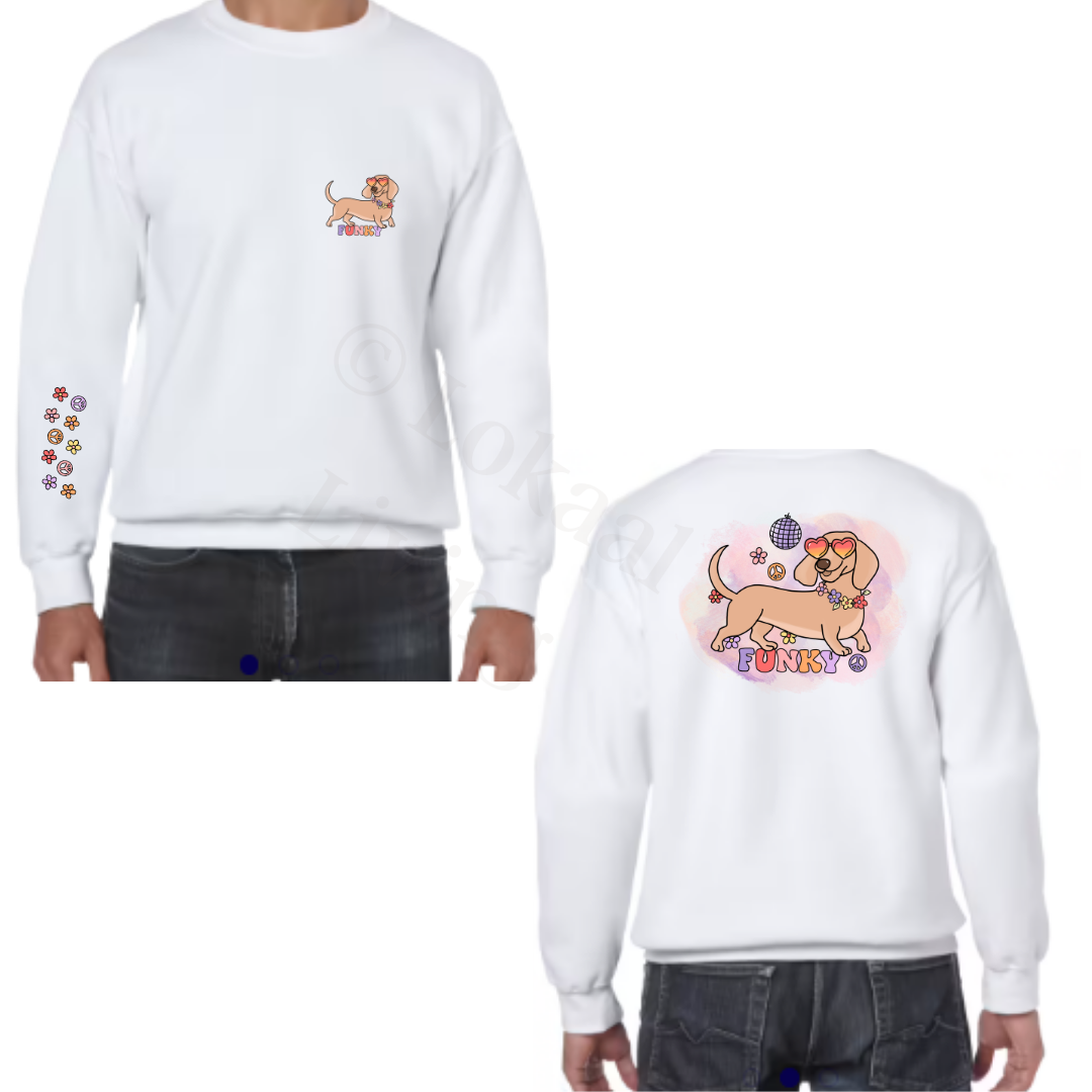 Sweater - Wit - volwassenen - (ontwerp naar keuze)