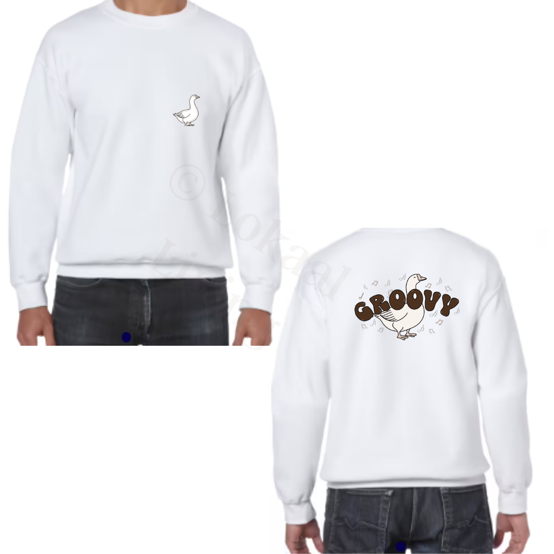 Sweater - Wit - volwassenen - (ontwerp naar keuze)