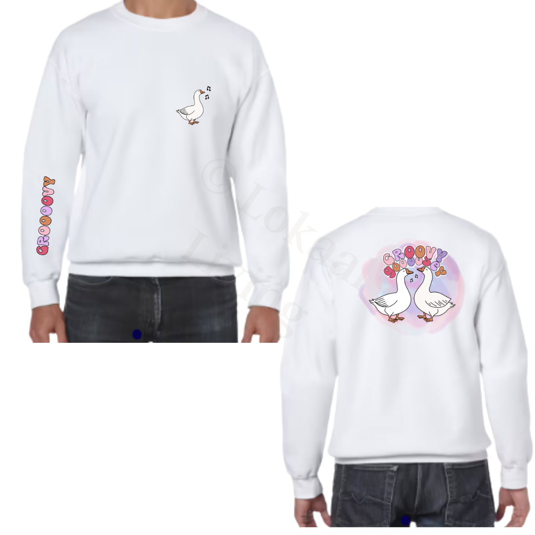 Sweater - Wit - volwassenen - (ontwerp naar keuze)