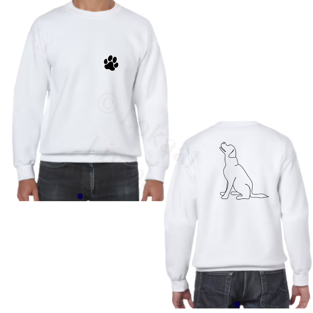 Sweater - Wit - volwassenen - (ontwerp naar keuze)