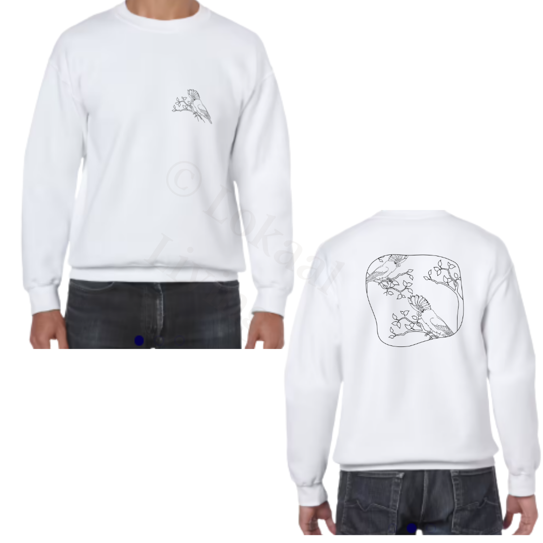 Sweater - Wit - volwassenen - (ontwerp naar keuze)