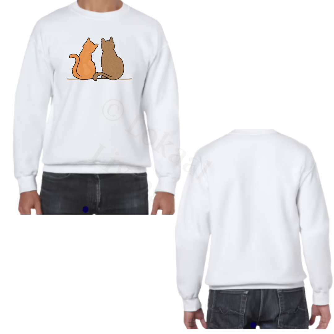 Sweater - Wit - volwassenen - (ontwerp naar keuze)