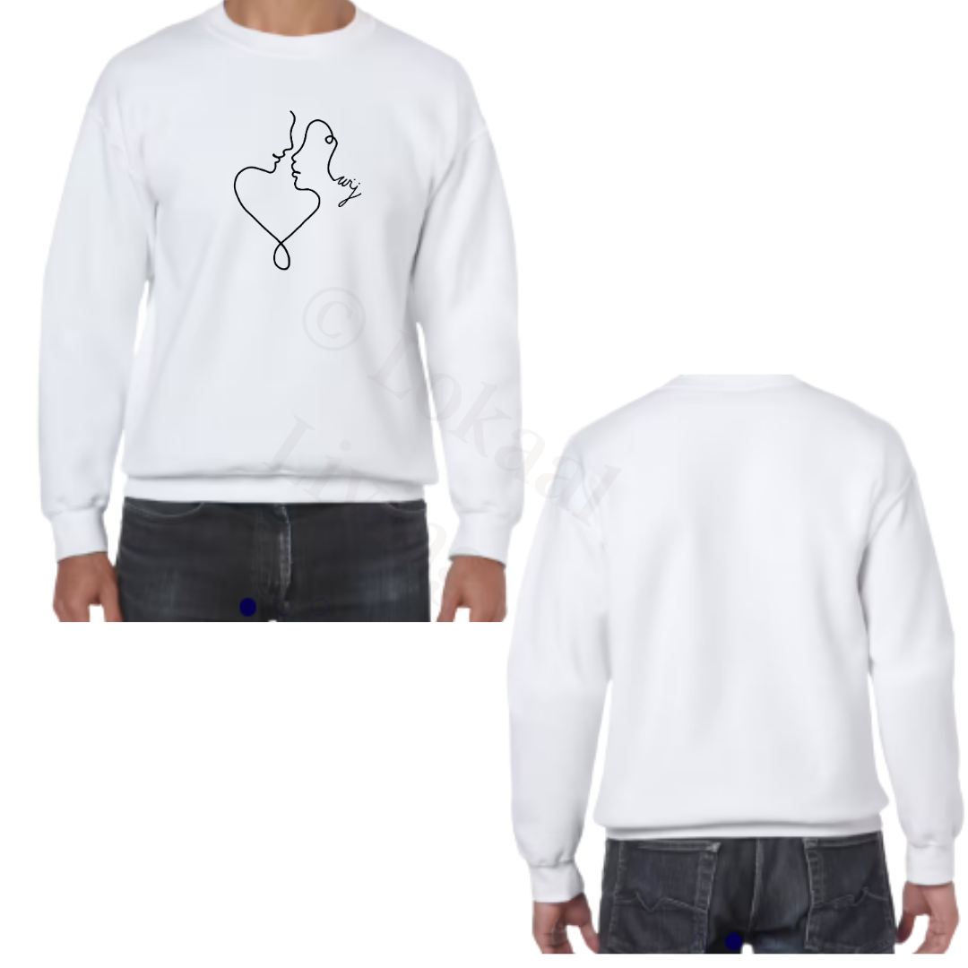 Sweater - Wit - volwassenen - (ontwerp naar keuze)