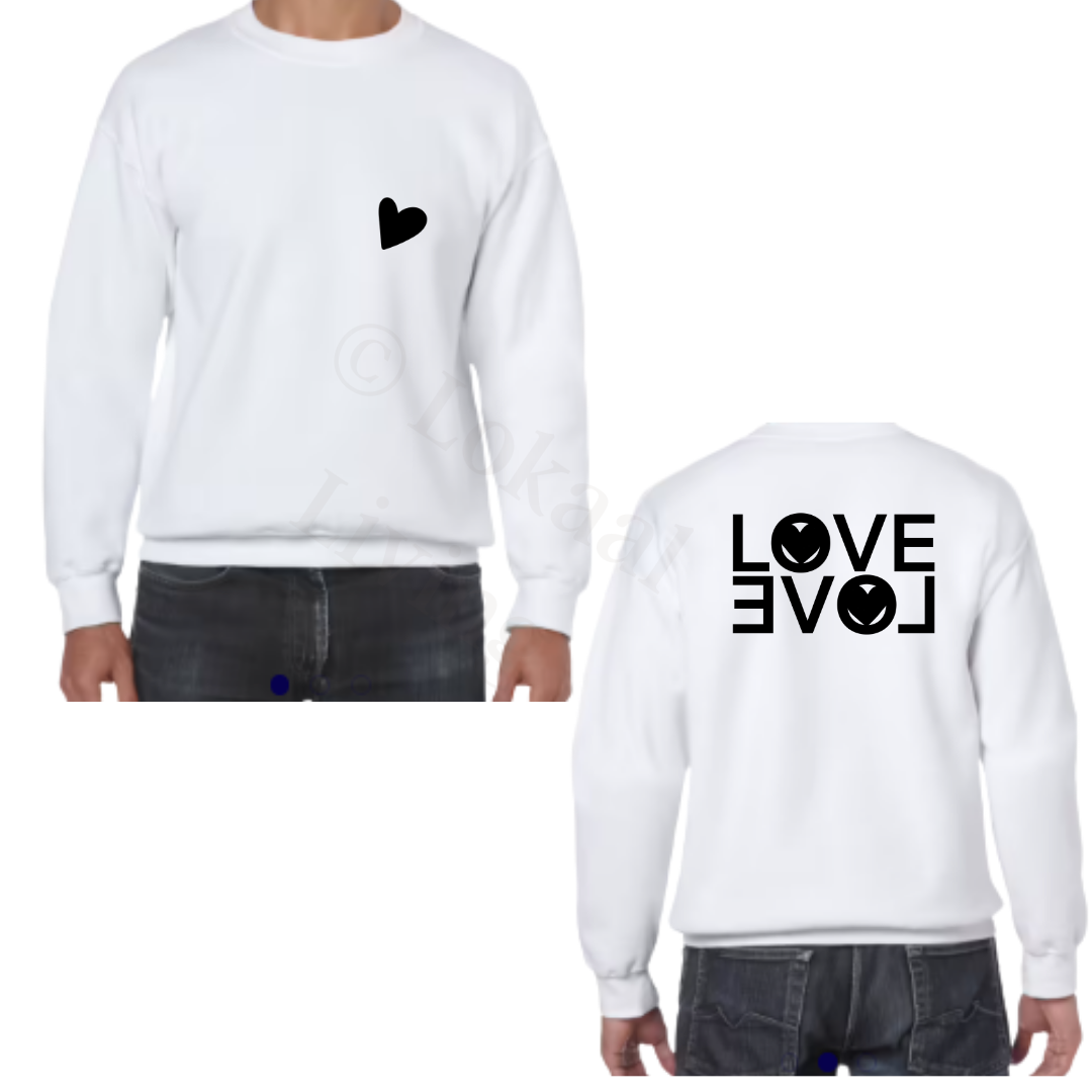 Sweater - Wit - volwassenen - (ontwerp naar keuze)