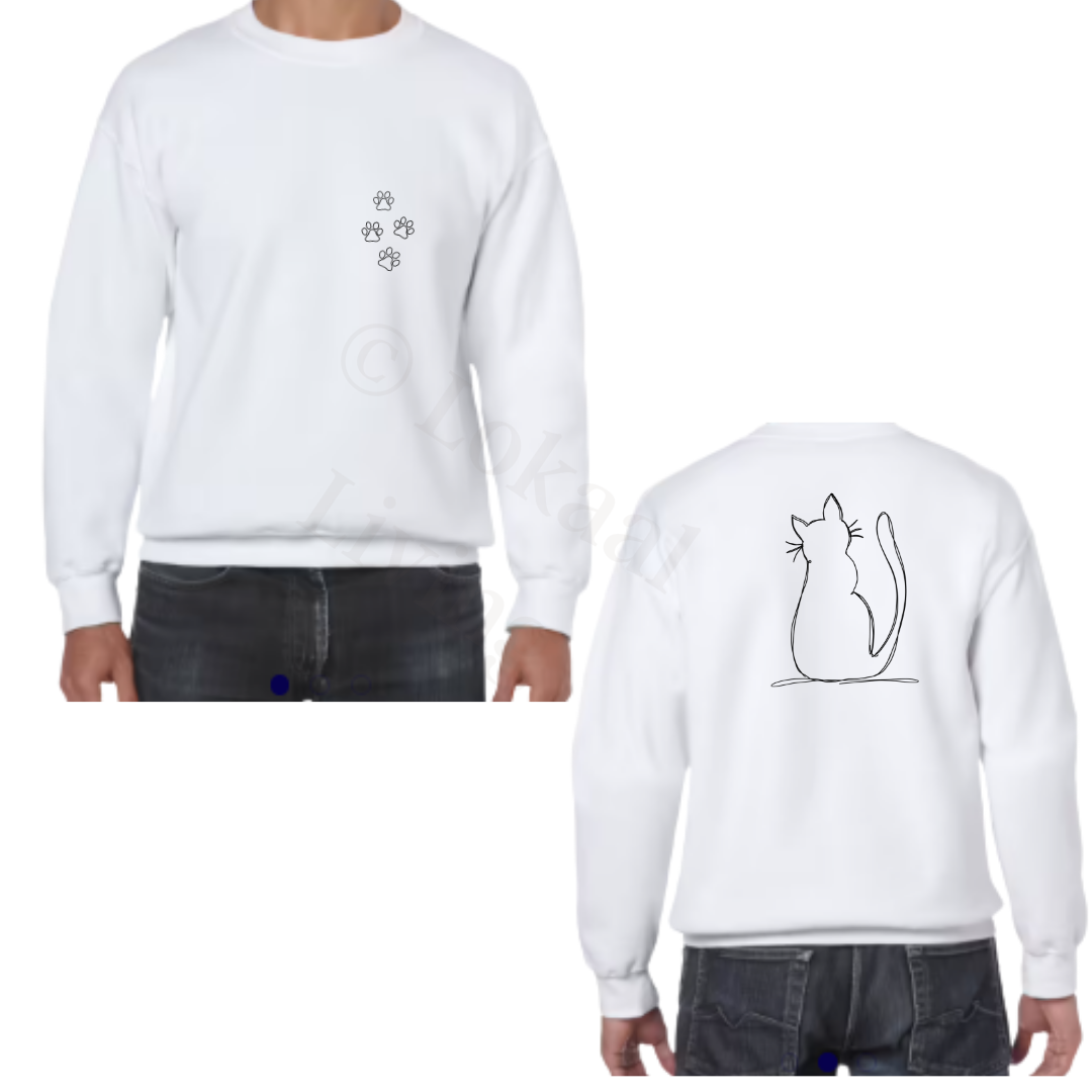 Sweater - Wit - volwassenen - (ontwerp naar keuze)