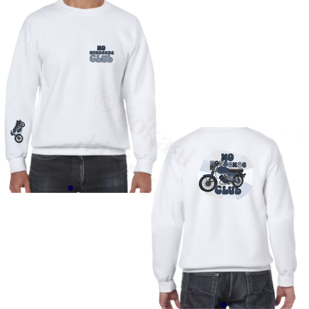 Sweater - Wit - volwassenen - (ontwerp naar keuze)
