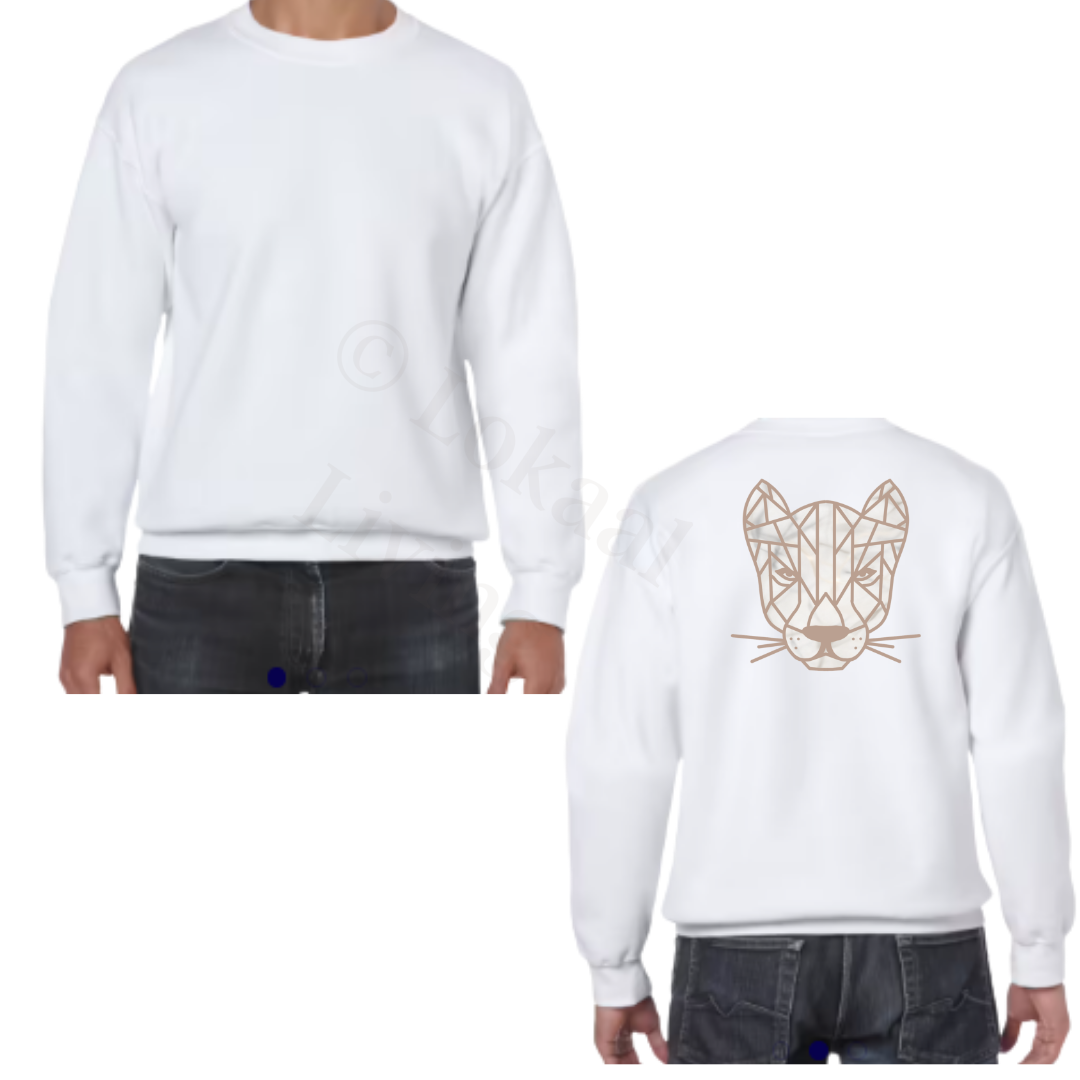 Sweater - Wit - volwassenen - (ontwerp naar keuze)