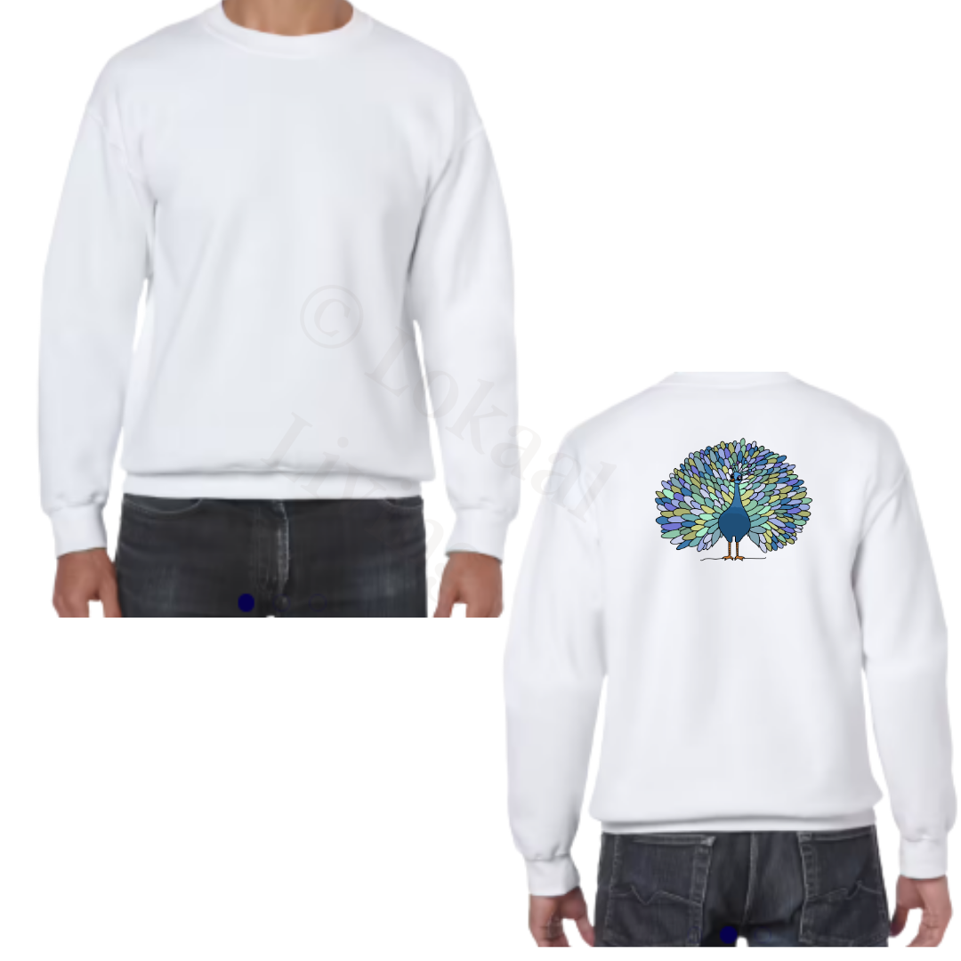Sweater - Wit - volwassenen - (ontwerp naar keuze)