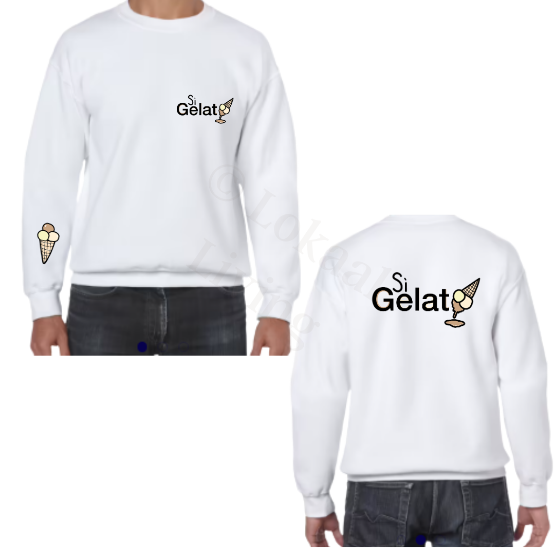 Sweater - Wit - volwassenen - (ontwerp naar keuze)