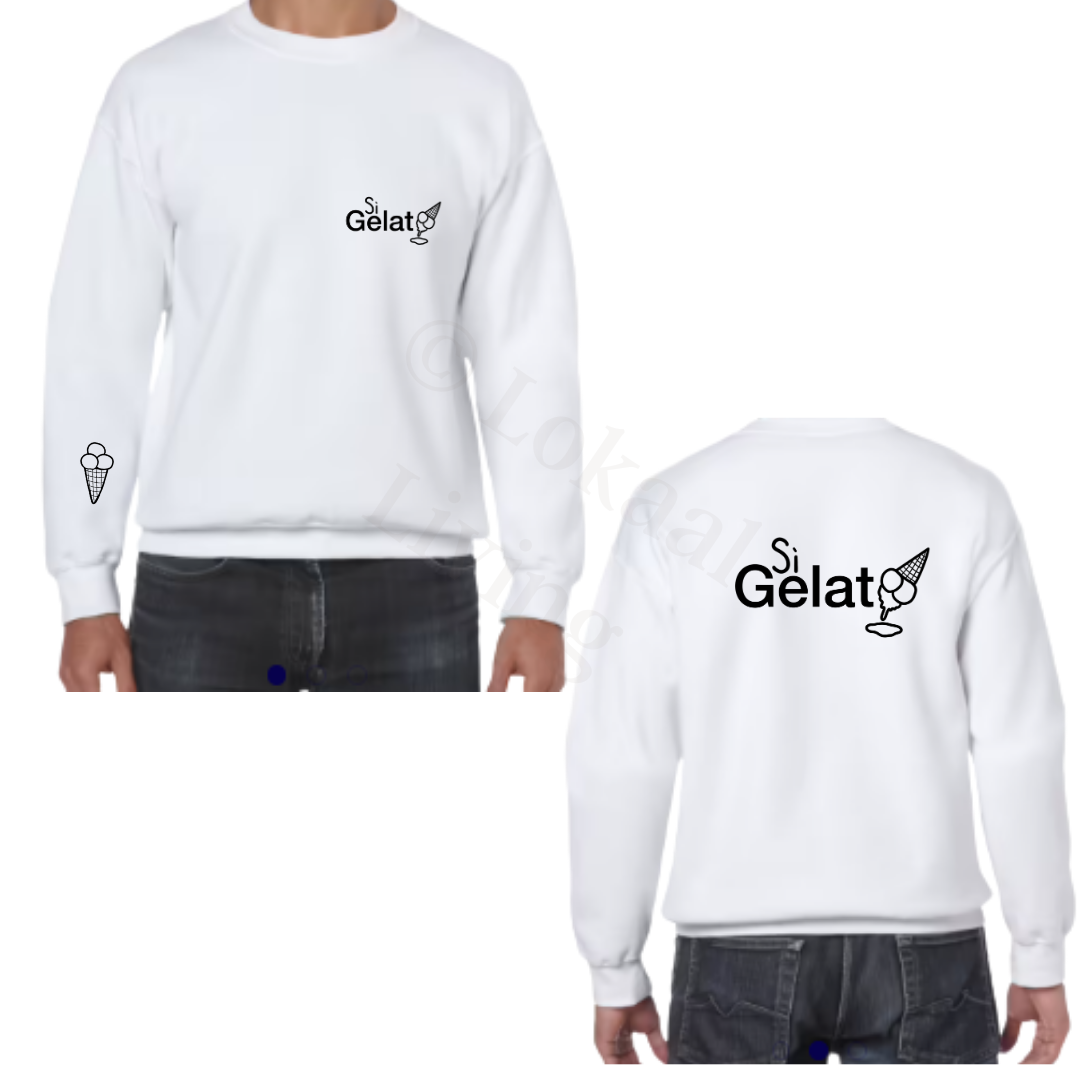 Sweater - Wit - volwassenen - (ontwerp naar keuze)