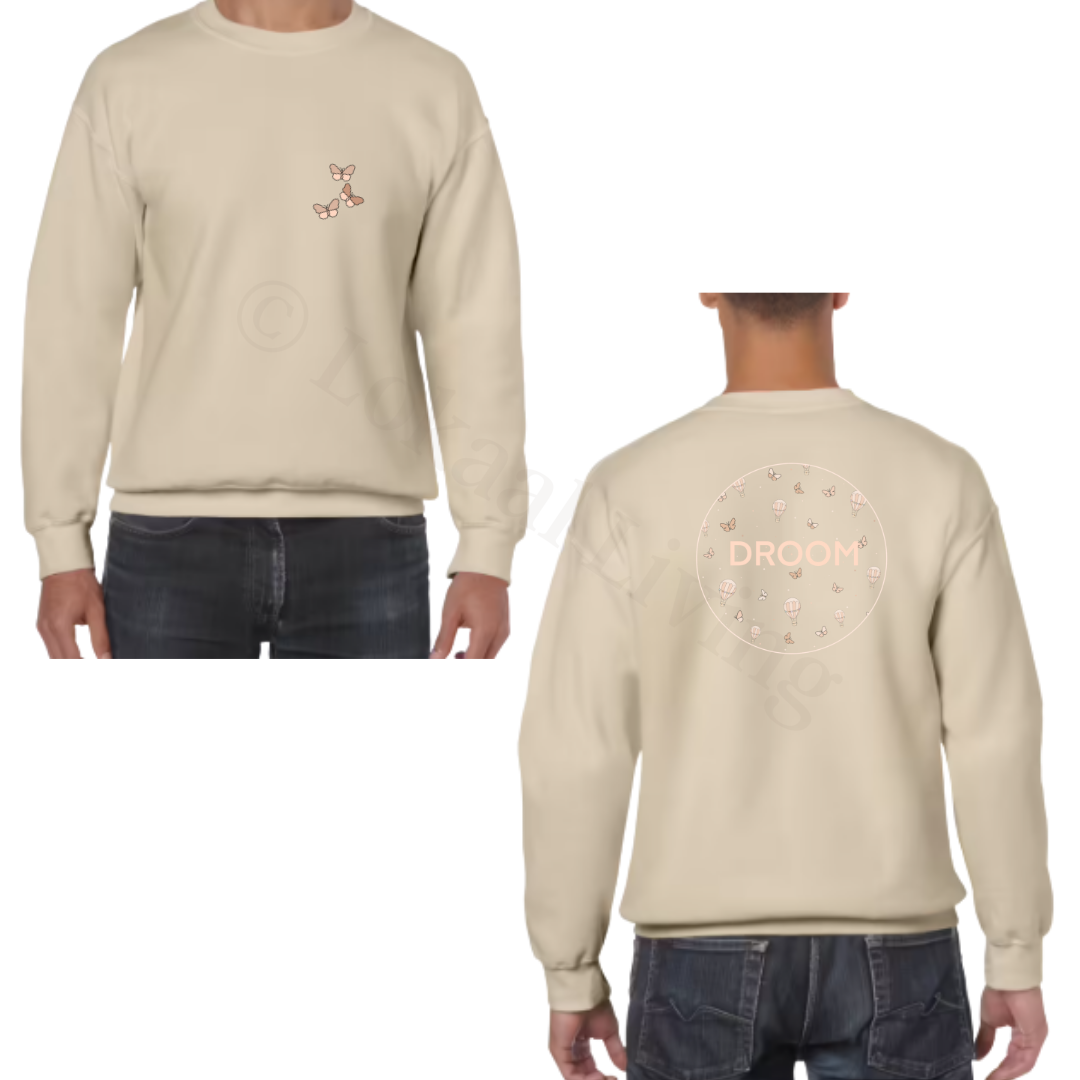 Sweater - zand - volwassenen - (ontwerp naar keuze)