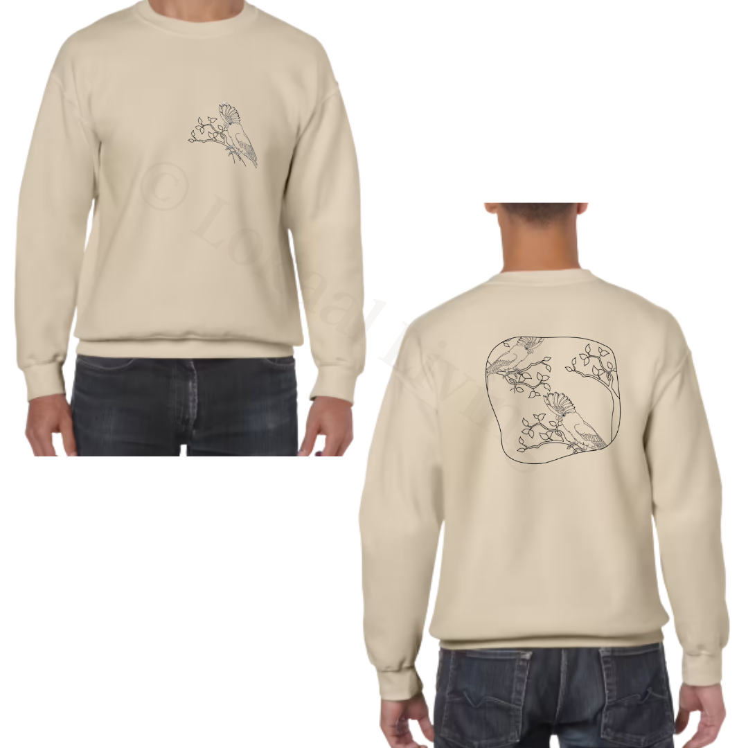 Sweater - zand - volwassenen - (ontwerp naar keuze)