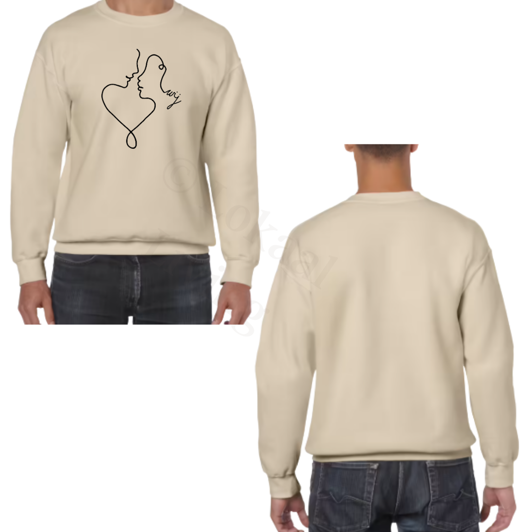 Sweater - zand - volwassenen - (ontwerp naar keuze)
