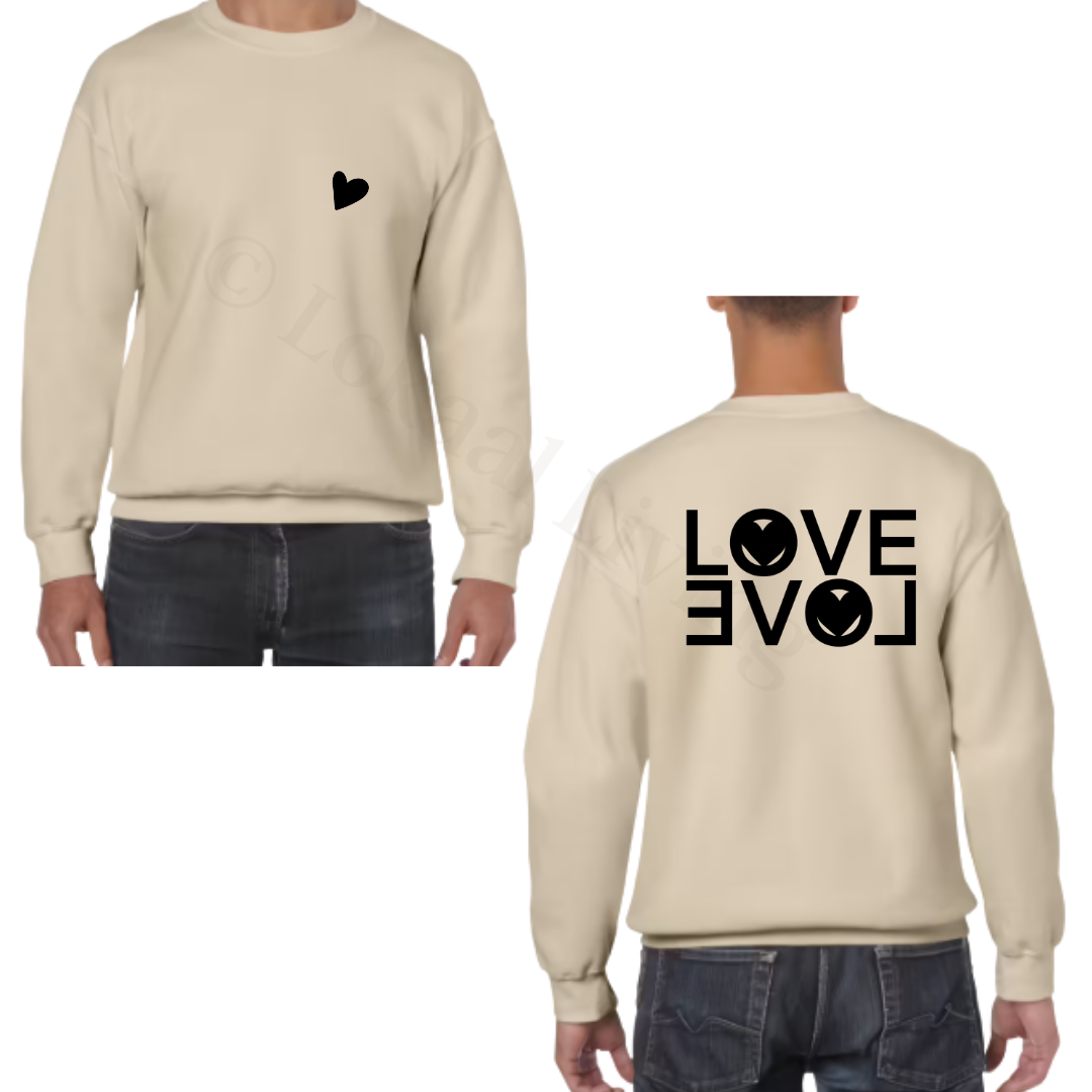 Sweater - zand - volwassenen - (ontwerp naar keuze)