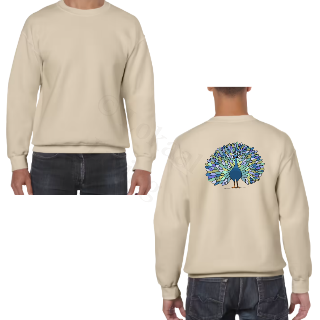 Sweater - zand - volwassenen - (ontwerp naar keuze)