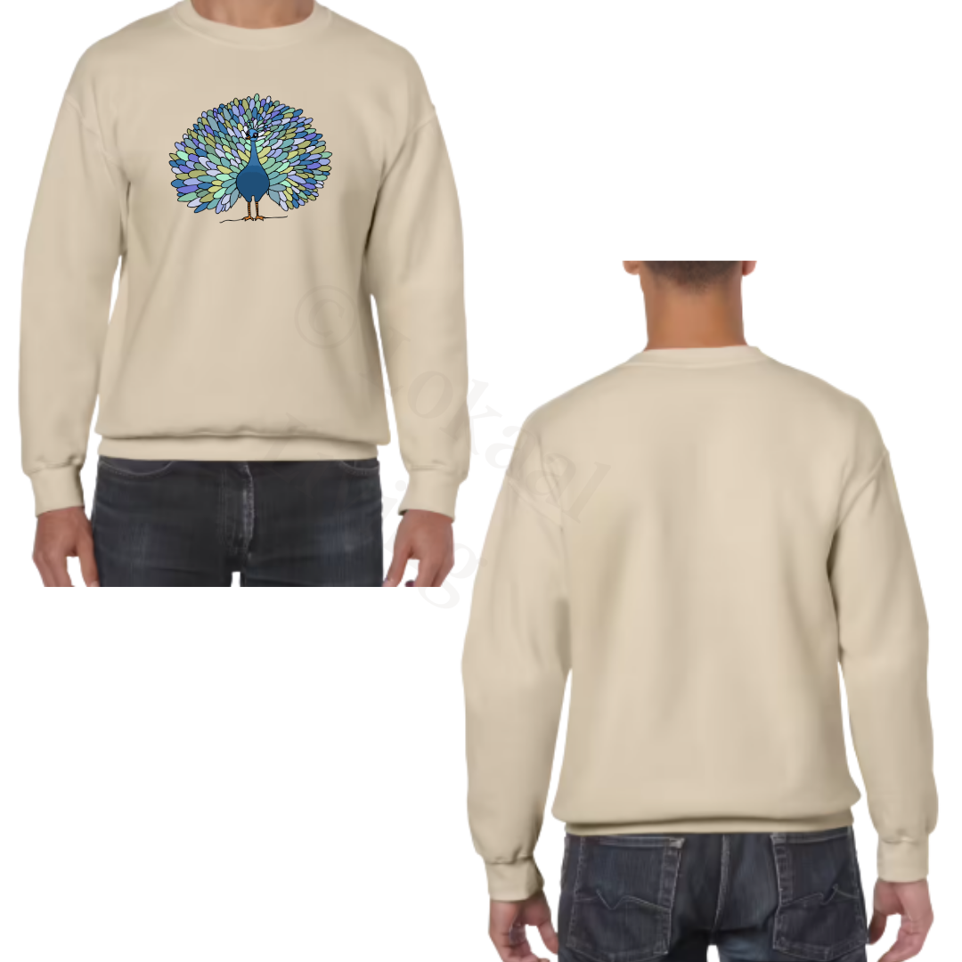 Sweater - zand - volwassenen - (ontwerp naar keuze)