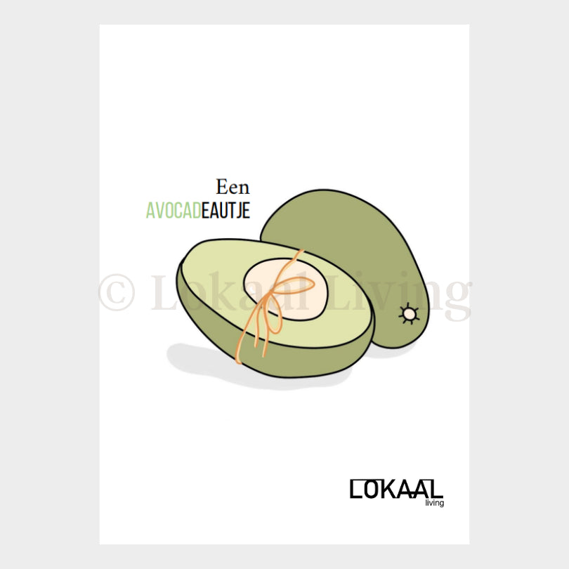 Wenskaart Avocadeautje