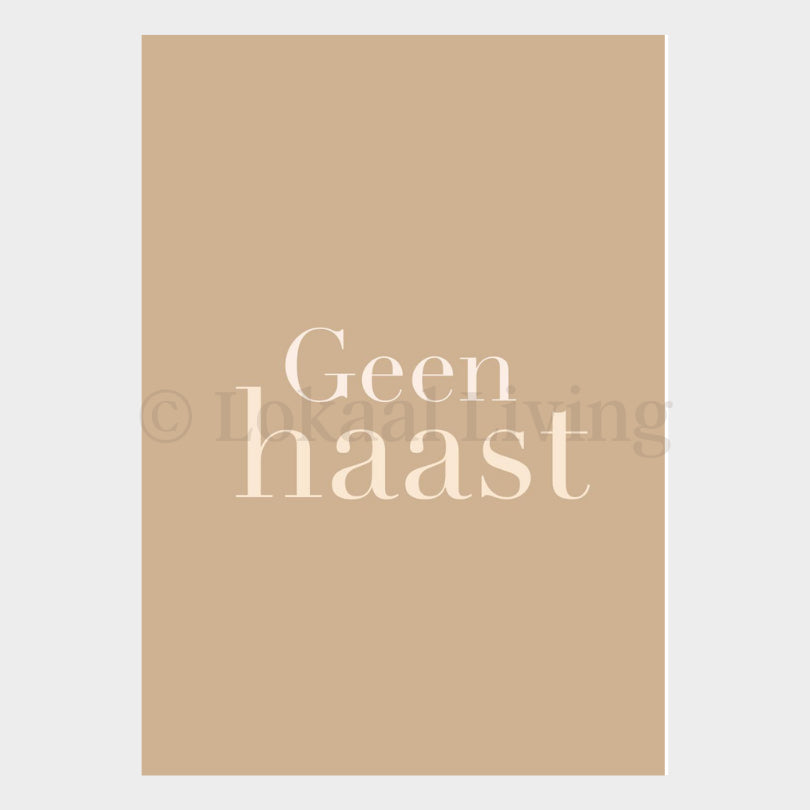 Wenskaart Geen haast