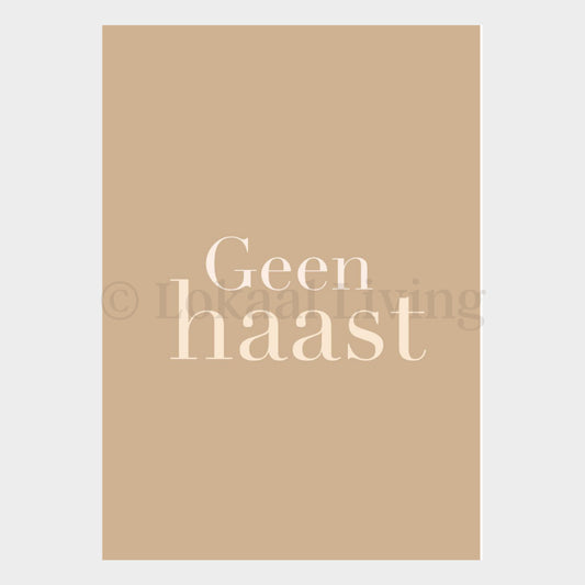 Wenskaart Geen haast