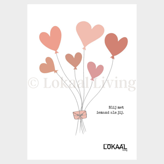 Wenskaart Blij met iemand als jij