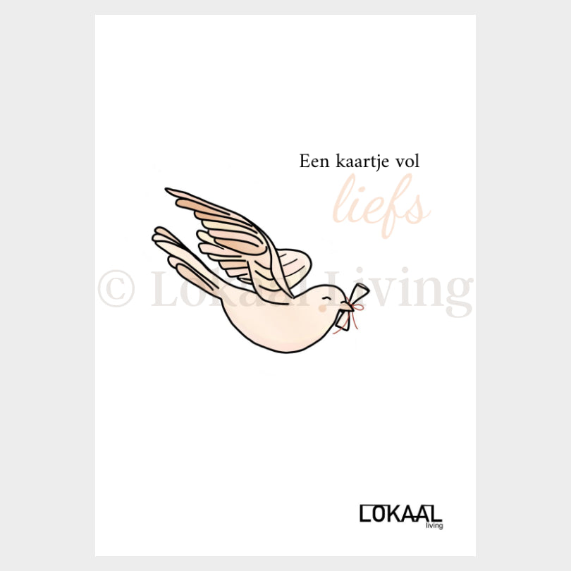 Wenskaart Een kaartje vol liefs