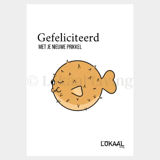 Wenskaart Gefeliciteerd met je nieuwe prikkel