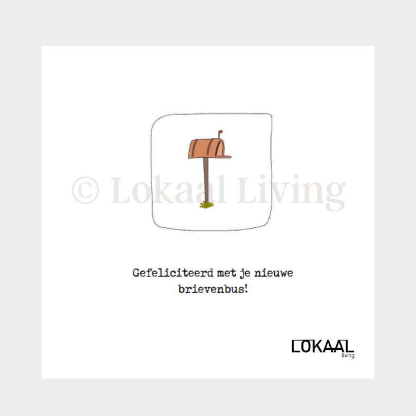 Wenskaart Nieuwe Brievenbus
