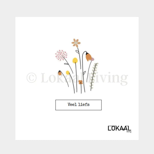 Wenskaart Veel Liefs