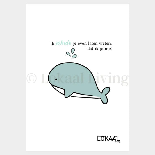 Wenskaart Whale