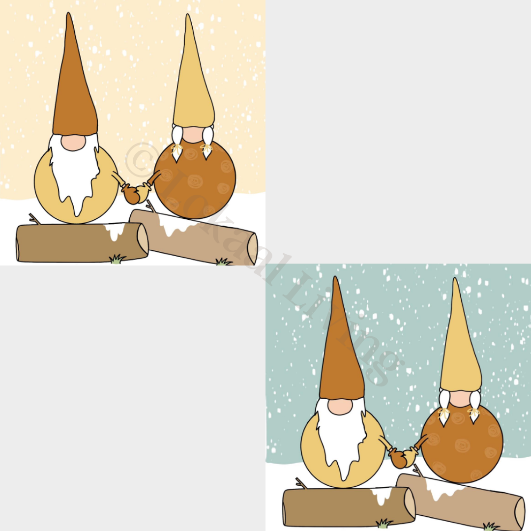 Wenskaart Kerstkoppeltje (kerstkaart)