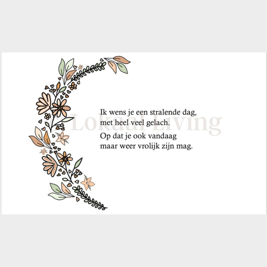 Wenskaart Stralende Dag