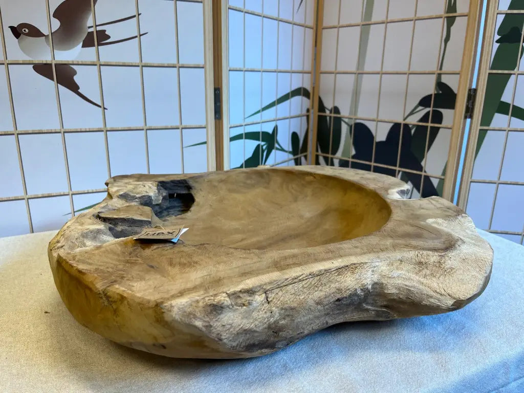 Teak houten schaal groot (one of a kind)