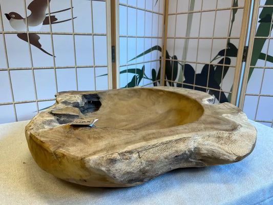 Teak houten schaal groot (one of a kind)