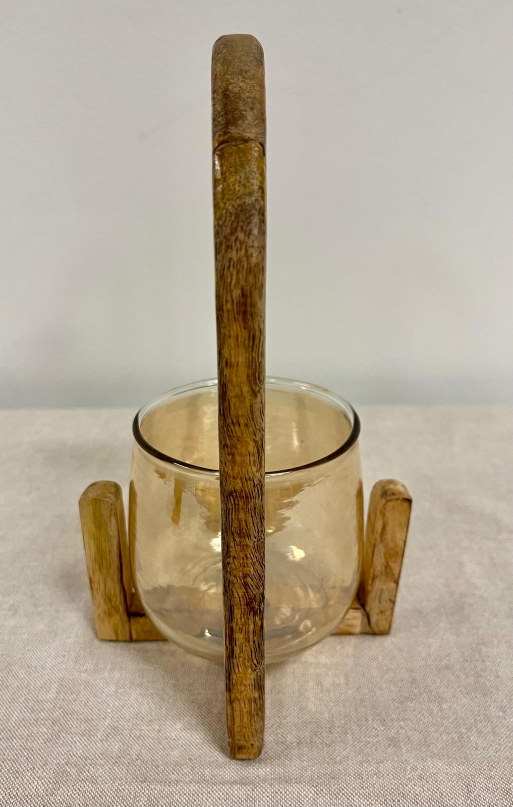 Windlicht Soof (hout met glas)