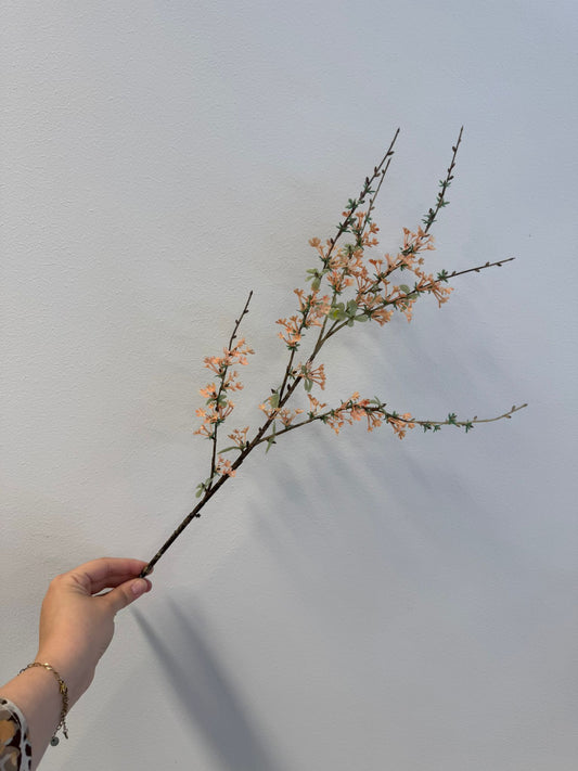 Kunstbloem kleine bloesem perzik