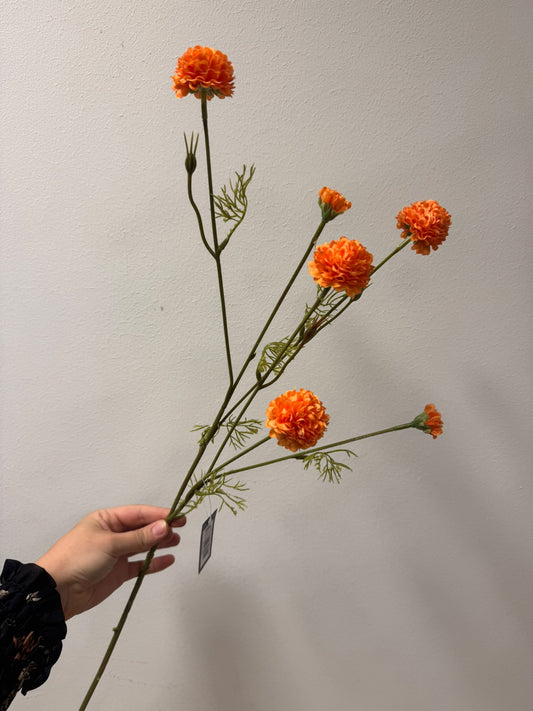 Mini Chrysant Oranje (kunstbloem)