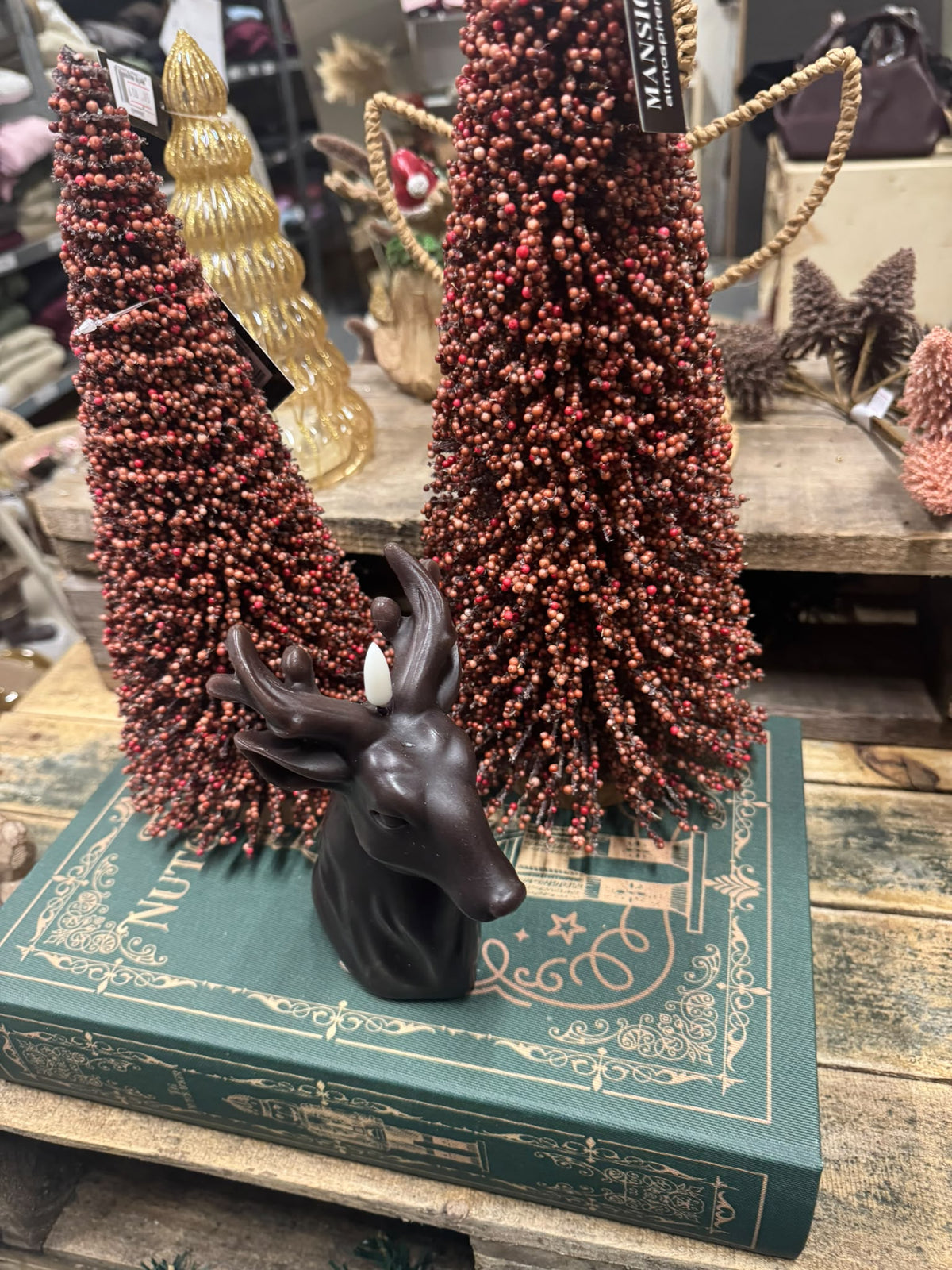 Ornament Kerstboom Bes Burgundy