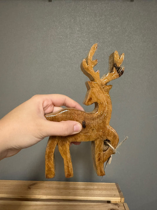 Ornament Hert Hout bruin