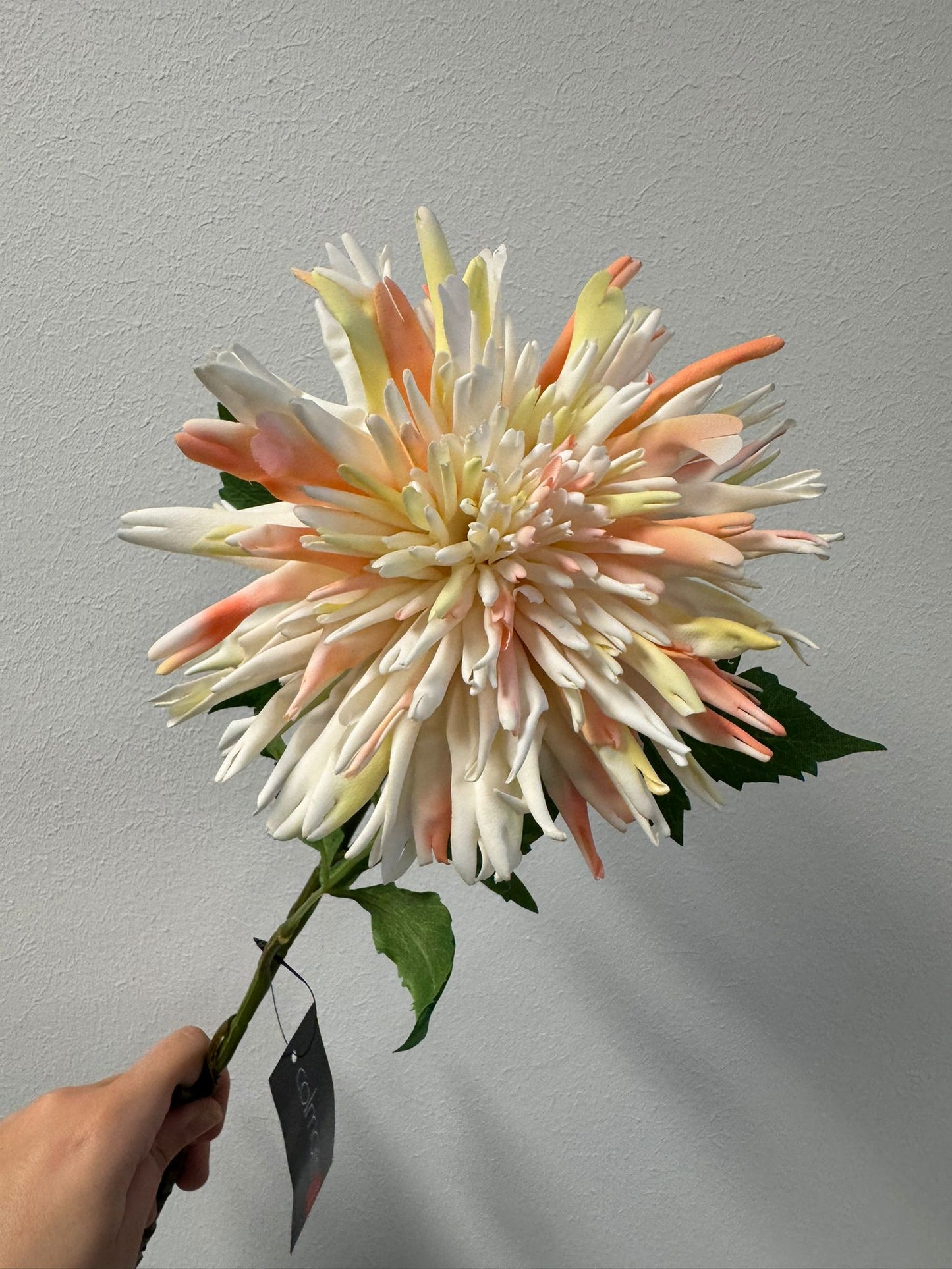 Dahlia blush perzik (kunstbloem)
