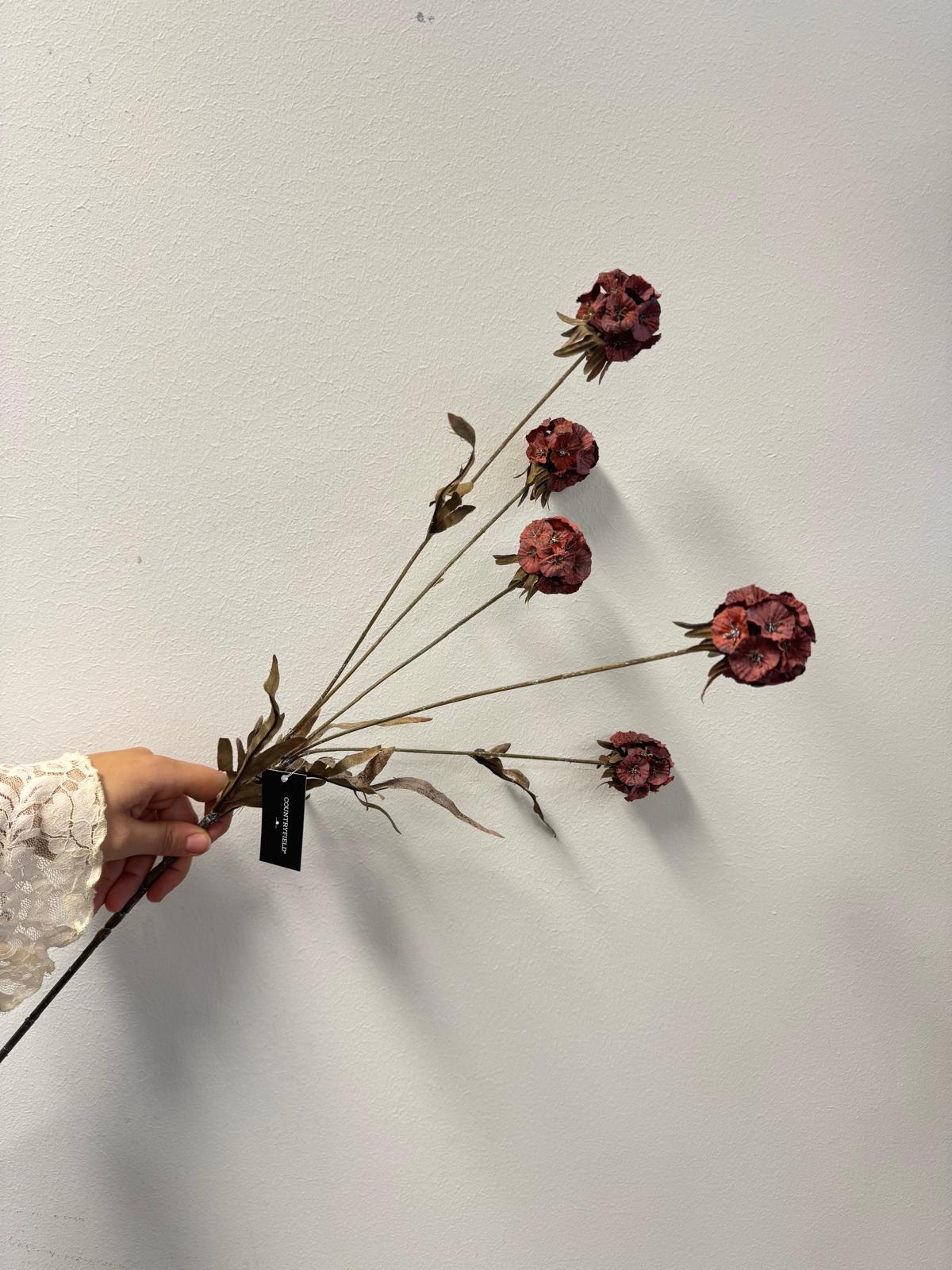 Scabiosa Plum (kunstbloem)