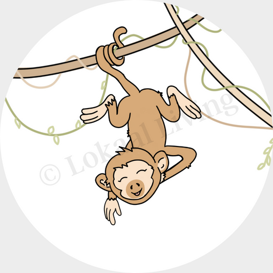 SALE muurcirkel Aap - 3mm dikte