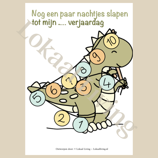 Aftelposter T-rex (Printable)