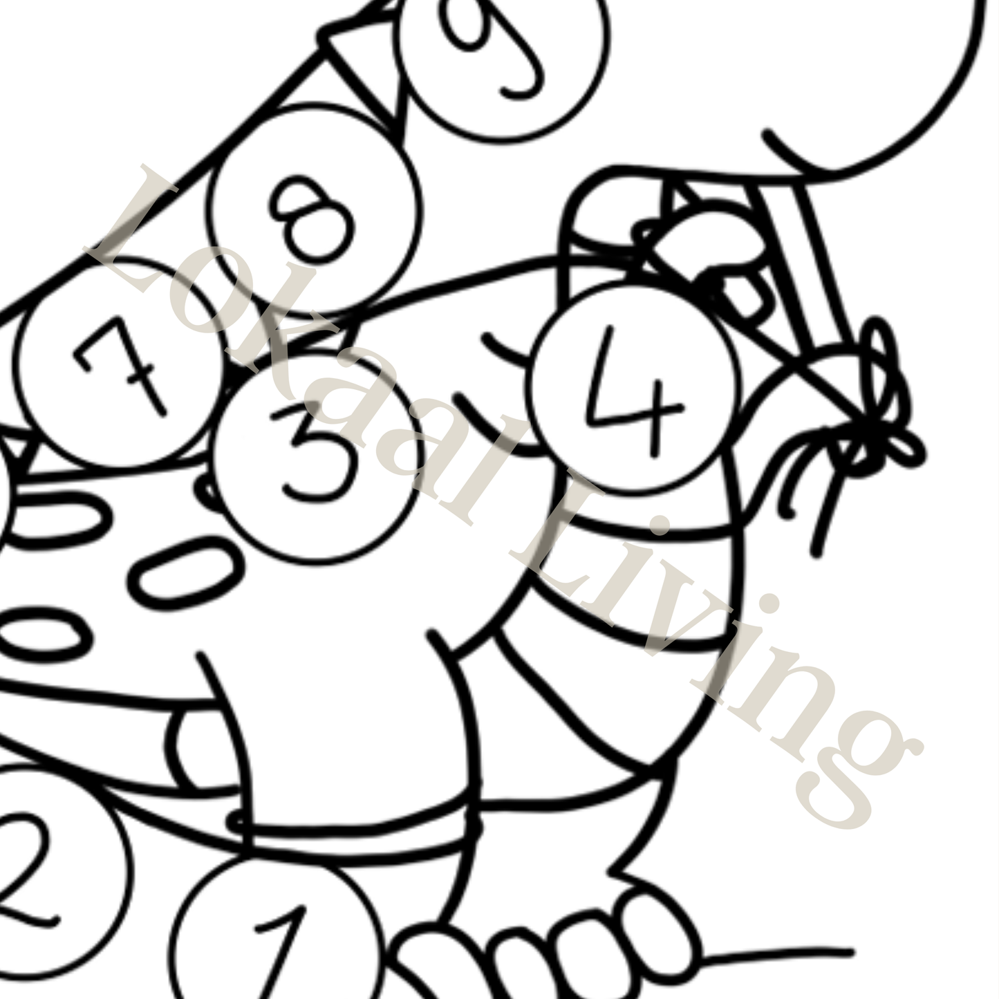 Aftelposter/kleurplaat t-rex (Printable)