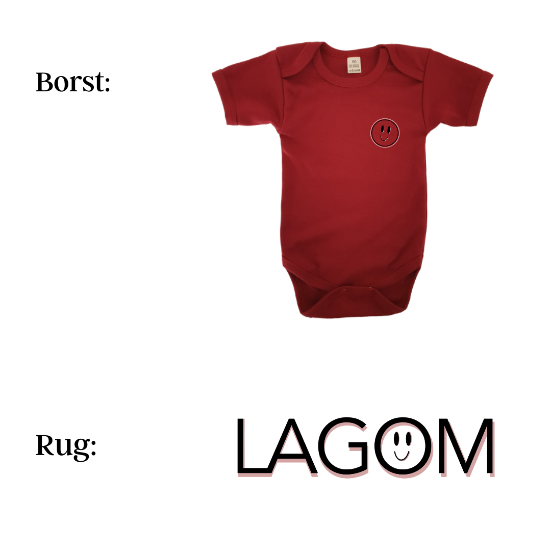 Romper - maat 56-92 - Burgundy - korte mouw - (ontwerp naar keuze)