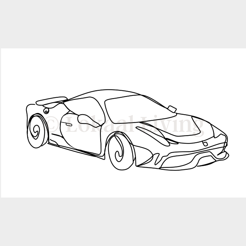 Poster Ferrari one-line