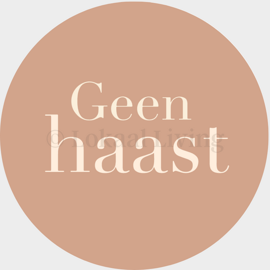 SALE muurcirkel Geen haast roze - 3mm dikte