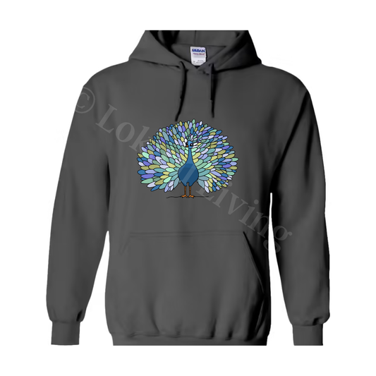 Hoodie - Houtskool - volwassenen - (ontwerp naar keuze)
