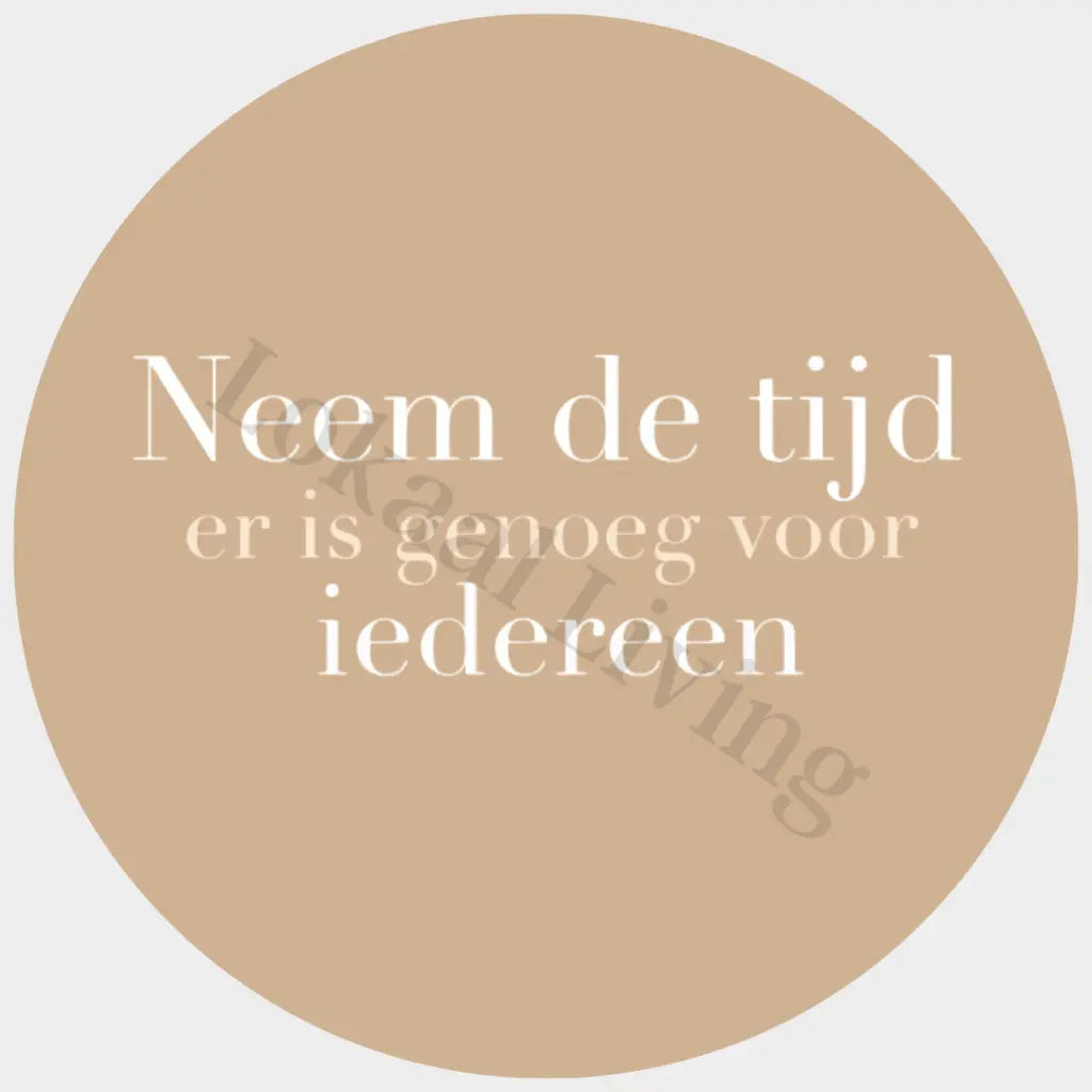 Muurcirkel Neem de tijd