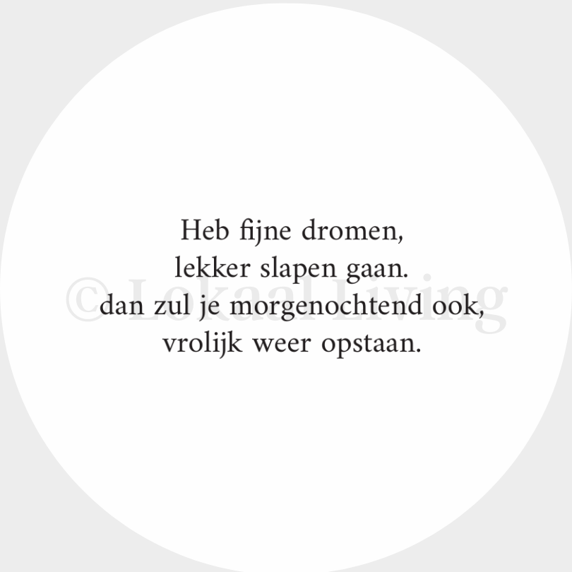 Muurcirkel Heb Fijne Dromen